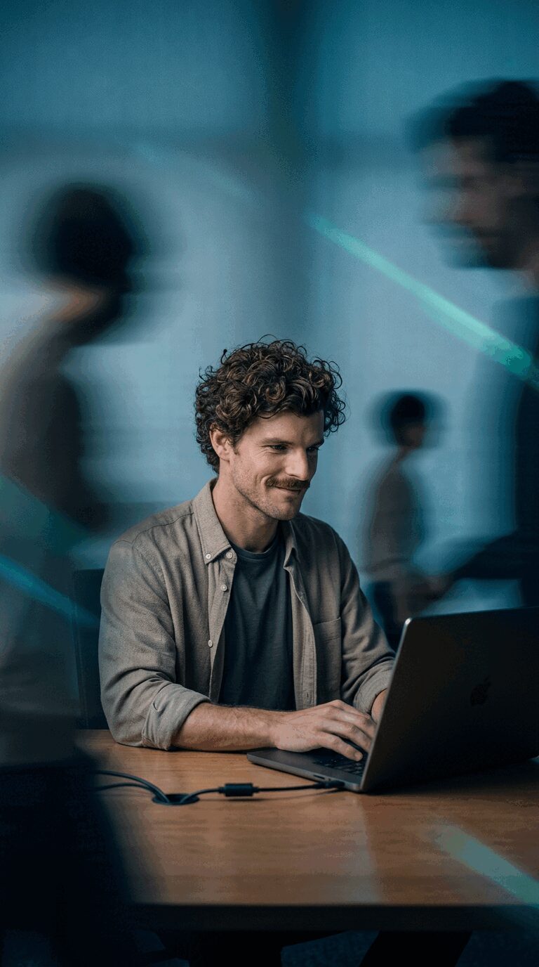 Consultor da Numo em atendimento por videochamada